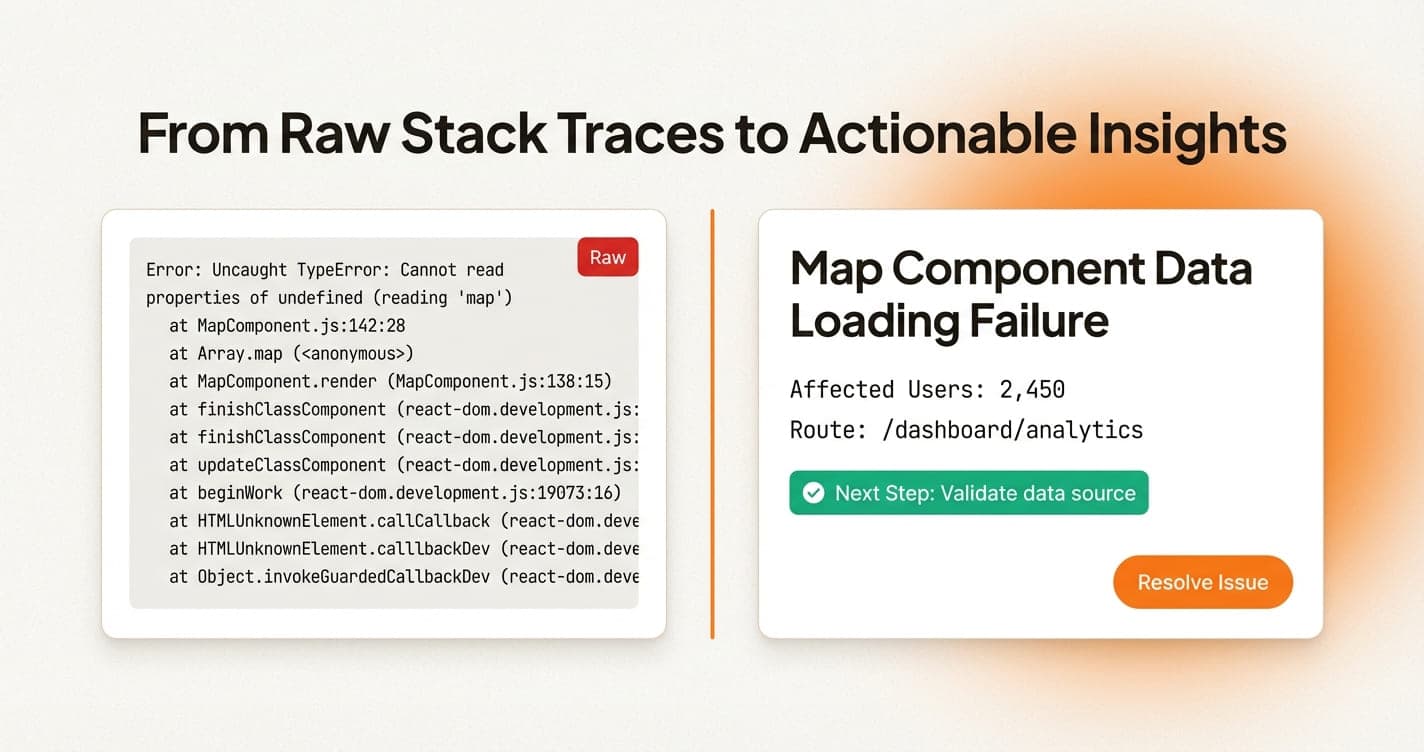 Plain-English Error Feeds Beat Raw Stack Traces for Small Teams